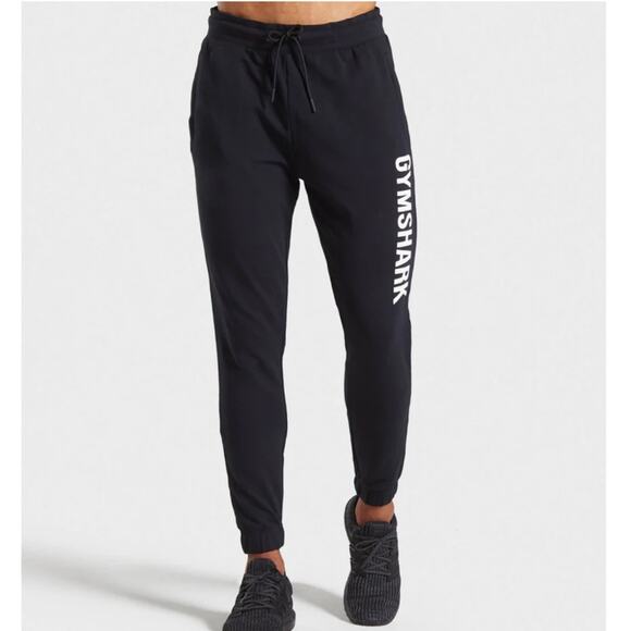 Gymshark Black Fitness Logo Joggers - Picture 1 of 5